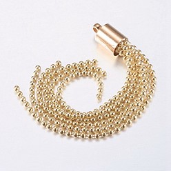 Light Gold Colgantes de borla de cadena de bola de hierro, colgantes grandes, la luz de oro, 81x5 mm, agujero: 2 mm