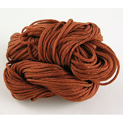 Sienna Nylon Thread, Nylon Jewelry Cord for Custom Woven Bracelets Making, Sienna, 1.5mm, 14m/batch