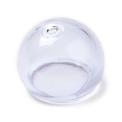 Lilas Cône de perles de verre transparent, pour la fabrication de carillons éoliens, demi-tour, lilas, 16x13mm, Trou: 1.4mm, diamètre intérieur: 10.8 mm