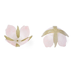 Pink Des perles en plastique, fleur, rose, 21x21x12mm, Trou: 1.2mm