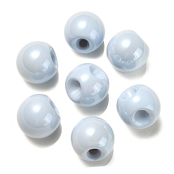 Light Steel Blue Opaque Acrylic Beads, Round Ball Bead, Top Drilled, Light Steel Blue, 19x19x19mm, Hole: 3mm