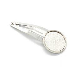 Античное Серебро Поиск заколки для волос из сплава, кабошон настройки, античное серебро, внутренний диаметр: 20 мм