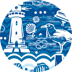 Lighthouse Cabochons en verre, demi-rond/dôme avec motif sur le thème de l'océan, motif de phare, 25mm