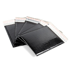 Negro Bolsas de paquete de película mate, anuncio publicitario burbuja, sobres acolchados, Rectángulo, negro, 27.5x18x0.6 cm