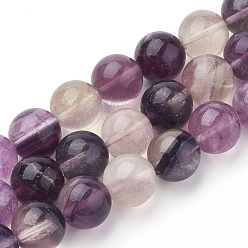 Fluorite Natural Fluorite Beads Strands, Round, 14mm, Hole: 1mm, about 28pcs/strand, 15.7 inch
