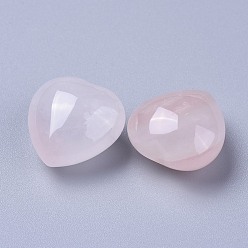 Rose Quartz Natural Rose Quartz Heart Love Stone, Pocket Palm Stone for Reiki Balancing, 20x20x13~13.5mm