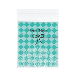 Dark Turquoise Rectangle OPP Cellophane Bags, Dark Turquoise, 13.9x9.9cm, Unilateral Thickness: 0.035mm, Inner Measure: 11.1x9.9cm, about 95~100pcs/bag