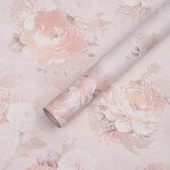 Розовый Крафт-бумаги, букет цветов оберточная бумага, свадебное оформление, цветочным узором, туманная роза, 590x520 мм, 10 простыни / мешок