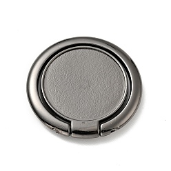Черный Цвет Металла Плоская круглая подставка для мобильного телефона из сплава, вращение кольцо для захвата пальца подножка, металлический черный , 31x4 мм