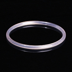 Agate Gris Bracelet uni simple en agate grise naturelle teinte pour femme, diamètre intérieur: 2-1/4 pouce (5.6~5.8 cm)