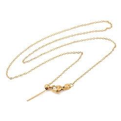 Doré  304 collier chaîne câble en acier inoxydable pour femme, pour la fabrication de colliers de perles, or, 17.24 pouce (43.8 cm)