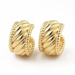 Real 18K Gold Plated Brass Chunky Cuff Earrings for Men Women, Real 18K Gold Plated, 14x16x9mm