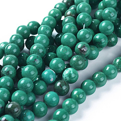 Light Sea Green Natural Magnesite Beads Strands, Dyed & Heated, Round, Light Sea Green, 8mm, Hole: 0.8mm