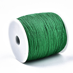 Green Nylon Thread, Chinese Knotting Cord, Green, 1mm, about 284.33 yards(260m)/roll