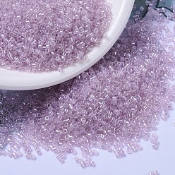 (DB1472) Transparent Pale Rose Luster MIYUKI Delica Beads, Cylinder, Japanese Seed Beads, 11/0, (DB1472) Transparent Pale Rose Luster, 1.3x1.6mm, Hole: 0.8mm, about 10000pcs/bag, 50g/bag