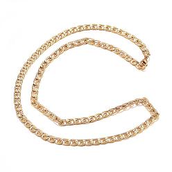 Golden 304 Stainless Steel Necklaces and Bracelets Jewelry Sets, Golden, 23.62 inch(60cm), 8-1/4 inch(210mm)
