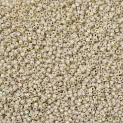 (RR2358) Silverlined Light Honey Opal MIYUKI Round Rocailles Beads, Japanese Seed Beads, 8/0, (RR2358) Silverlined Light Honey Opal, 3mm, Hole: 1mm, about 19000~20500pcs/pound