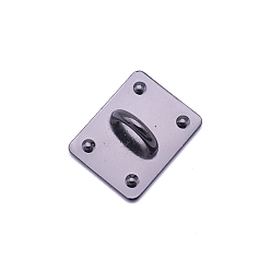 Bronze Support de support de téléphone portable rectangle en alliage de zinc, béquille à anneau de préhension, gris anthracite, 2.7x2.1 cm