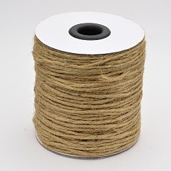 Perú Cordón de yute, cuerda de yute, hilo de yute, 6 ply, para la fabricación de la joyería, Perú, 2 mm, sobre 50 yardas / rodillo, 150 pies / rollo