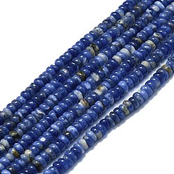 Sodalite Sodalites naturelles brins de perles, disque, 4x1.5~2mm, Trou: 0.5mm, Environ 96 pcs/chapelet, 15.55'' (39.5 cm)