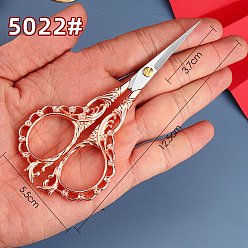 Rose Gold & Stainless Steel Color Stainless Steel Scissors, Embroidery Scissors, Sewing Scissors, with Zinc Alloy Handle, Rose Gold & Stainless Steel Color, 112x45mm