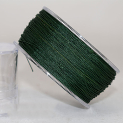Dark Slate Gray Nylon Thread Cord, For Jewelry Making, Dark Slate Gray, 0.4mm, about 196.85 yards(180m)/roll
