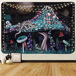 Colorful Polyester Mushroom Wall Hanging Tapestry, for Bedroom Living Room Decoration, Rectangle, Colorful, 1300x1500mm