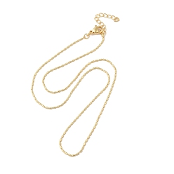 Chapado en Oro Real 18K Collar de cadena con cuentas ovaladas de latón, larga duración plateado, sin plomo y el cadmio, real 18 k chapado en oro, 16.57 pulgada (42.1 cm)
