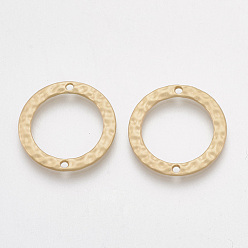 Matte Gold Color Smooth Surface Alloy Links connectors, Ring, Matte Gold Color, 20x1.5mm, Hole: 1mm