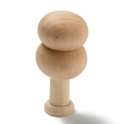 Bois Solide Schima Superba jouets pour enfants champignons en bois, figurines d'arbre en bois inachevées pour les arts, décoration de pâques peinte, burlywood, 5x2.5 cm