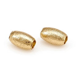 Golden Brass Spacer Beads, Long-Lasting Plated, Oval, Golden, 5x3mm, Hole: 1.4mm