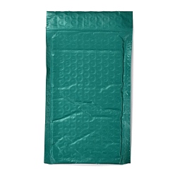 Bleu Vert Sacs d'emballage en film mat, courrier à bulles, enveloppes matelassées, rectangle, sarcelle, 22.2x12.4x0.2 cm