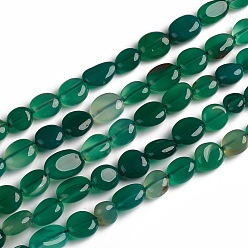 Natural Agate Natural Agate Beads Strands, Tumbled Stone, Dyed & Heated, Nuggets, 10~15x7.5~11.5x7.5~12.5mm, Hole: 1mm, about 36pcs/Strand, 15.67 inch(39.8 cm)