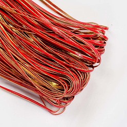 Rouge PU cordon en cuir, imitation cordon en cuir, rouge, 3x1mm, environ 103.89 yards (95m)/paquet
