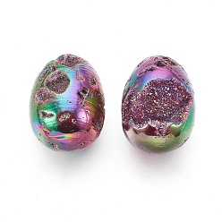  Гальванические украшения, с покрытием разноцветным, яичный камень, на Пасху, с покрытием разноцветным, 40~41x30 мм