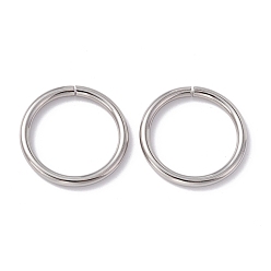 Stainless Steel Color 304 Stainless Steel Jump Rings, Open Jump Rings, Round, Stainless Steel Color, 20x2mm, Inner Diameter: 16.2mm