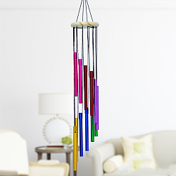 Coloré Carillons éoliens en tube d'aluminium, décorations pendantes, colorées, 580x85mm