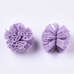 Orchidée Boule de polyester de bricolage, ronde, orchidée, 22~25mm