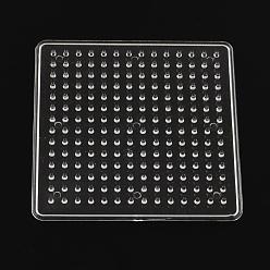 Прозрачный Квадратные abc пластмассовые планшеты, используемые для 5x5 мм diy плавких шариков, прозрачные, 79x79x5 мм