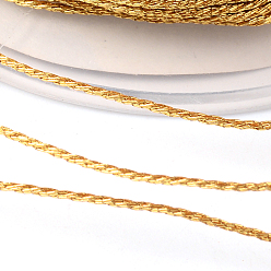 Золотистый Круглая металлическая нить, вышивка нитью, 6 -ply, золотые, 0.6 мм, около 87.48 ярдов (80 м) / рулон