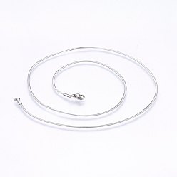 Stainless Steel Color 304 Stainless Steel Herringbone Chain Necklaces, with Lobster Claw Clasps, Stainless Steel Color, 19.7 inch(50cm), 1.5mm