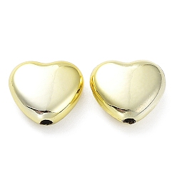 Oro Abalorios de acrílico, cuentas de plástico ccb, corazón, dorado, 11.5x12.5x5 mm, agujero: 1.8 mm