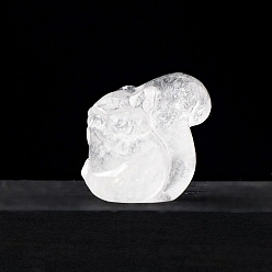 Хрусталь Украшение дисплея белки кристалла природного кварца, украшения из энергетических камней, 30x30 мм