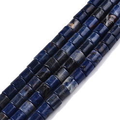 Sodalite Natural Sodalite Beads Strands, Column, 5.5~8x6mm, Hole: 1mm, about 64pcs/strand, 14.57 inch(37cm)
