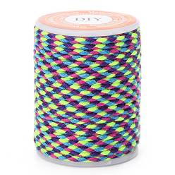 Colorful 4-Ply Polycotton Cord, Handmade Macrame Cotton Rope, for String Wall Hangings Plant Hanger, DIY Craft String Knitting, Colorful, 1.5mm, about 4.3 yards(4m)/roll