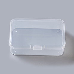 Прозрачный Пластиковые бисера контейнеры, прямоугольные, прозрачные, 10.5x7.7x2.6 см