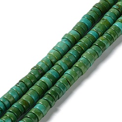 Howlite Chapelets de perles howlite naturelles , teint, Plat rond / disque, perles heishhi, 6~6.5x2.5~3mm, Trou: 1.2mm, Environ 128~130 pcs/chapelet, 14.88~14.96'' (37.8~38 cm)