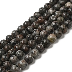 Syenite Brins de perles de syénite fluorescente naturelle (lueur sous la lumière uv), ronde, 8mm, Trou: 0.5mm, Environ 47 pcs/chapelet, 14.96''~15.08'' (38~38.3 cm)