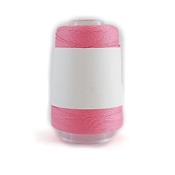 Deep Pink 280M Size 40 100% Cotton Crochet Threads, Embroidery Thread, Mercerized Cotton Yarn for Lace Hand Knitting, Deep Pink, 0.05mm