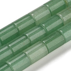 Зеленый Авантюрин Естественный зеленый авантюрин бисер нитей, колонка, 7.5~8x6 мм, отверстие : 1.2 мм, около 48~50 шт / нитка, 15.16''~15.31'' (38.5~38.9 см)